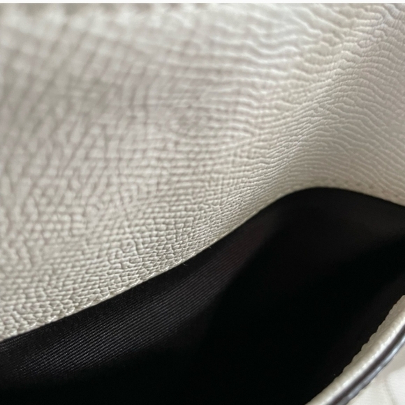 Coach F57526 Off White Ivory Chalk Grossgrain Leather Ava Tote Handbag Purse - Picture 9 of 11